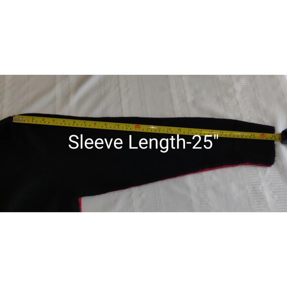 BeachLunchLounge Colorblock Cardigan Sweater Womens XL 16-18 Red Black Pockets - Picture 14 of 15